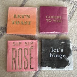 Lilly Pulitzer cocktail napkin holder (with 8 sets of NEW napkins)!